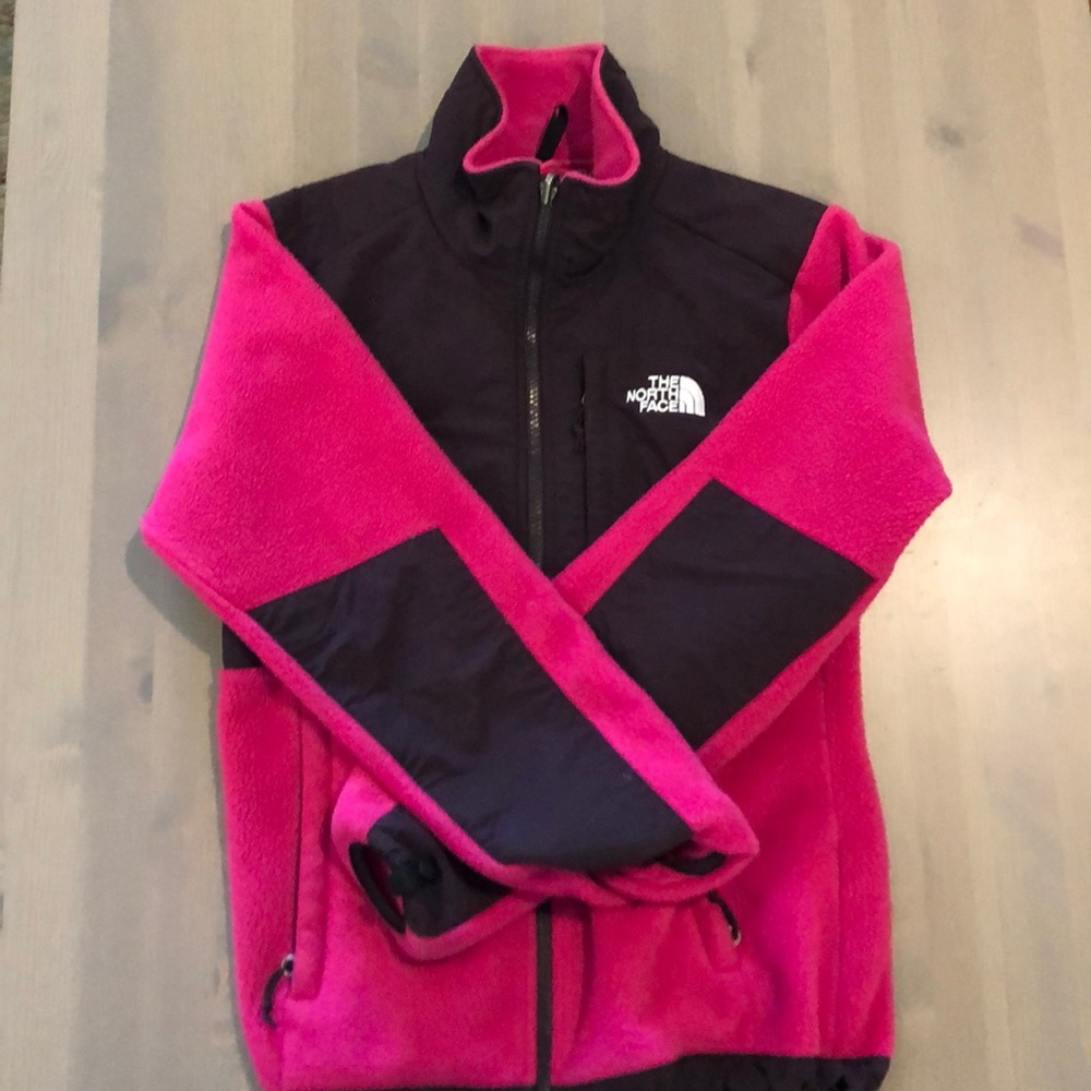 North Face brown and pink fleece